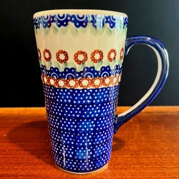 Boleslawiec Polish Pottery Coffee/Tea Mug Made in Poland - Picture 1 of 6